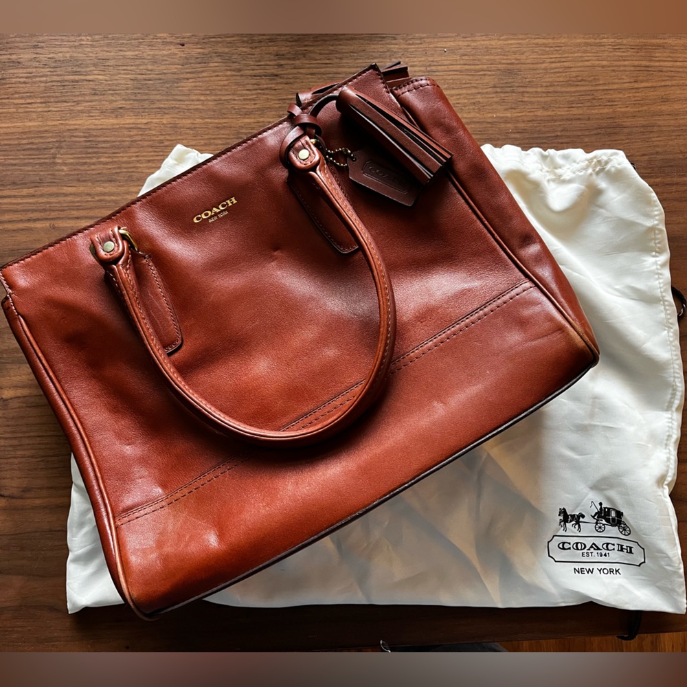 Coach Legacy Candace #19890 Shoulder Bag in Brown with Brass Hardware and Tassel
